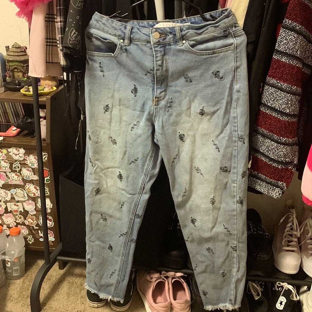 Snake printed Tinseltown jeans only been worn once.